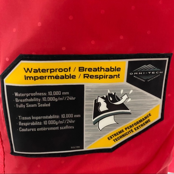 Columbia Titanium Omni-Tech Red Rain Jacket Plaid - Picture 9 of 9